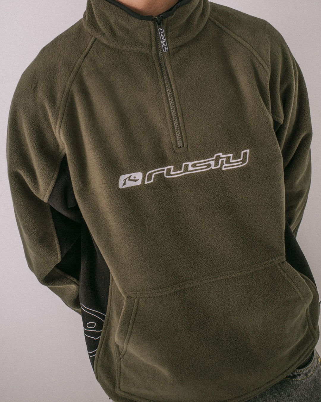 Rusty Blizzard Quarter Zip Polar Fleece
