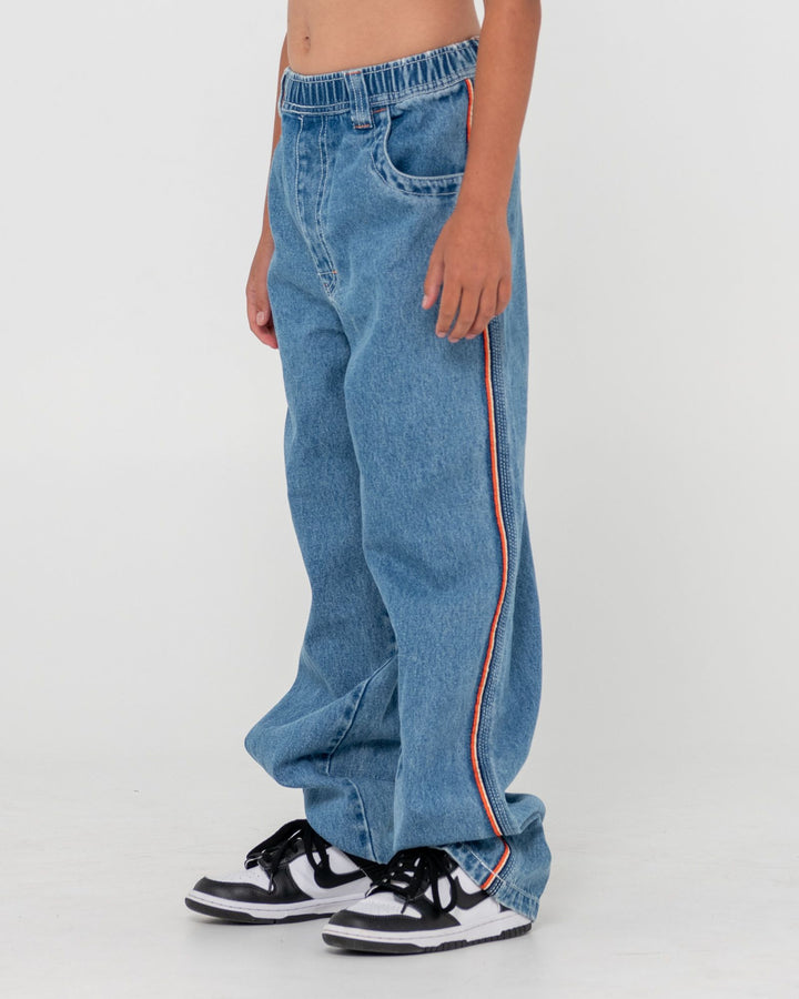 Rusty Flip Daddy 2.0 Jean Boys-Middy Blue