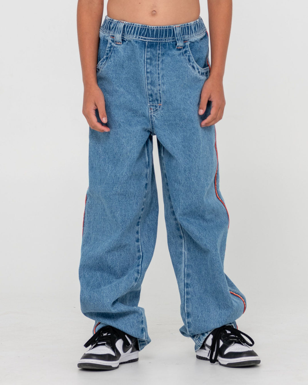 Rusty Flip Daddy 2.0 Jean Boys-Middy Blue