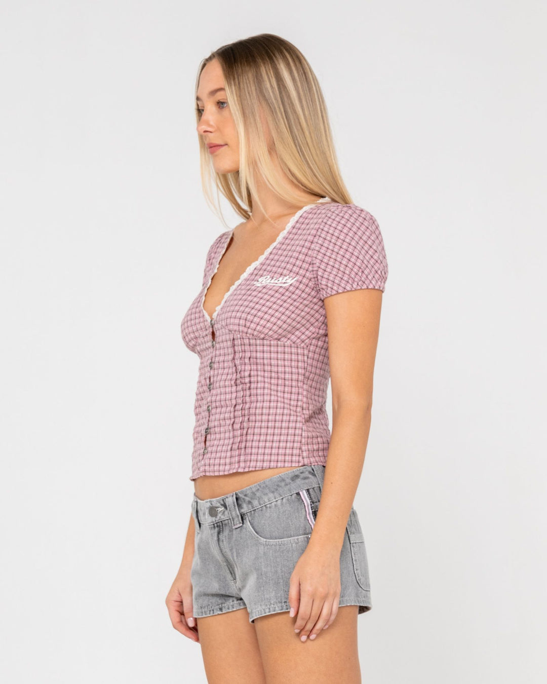Rusty Peggy Sue Button Down Blouse