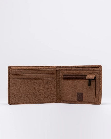 Rusty Busted Leather Wallet.