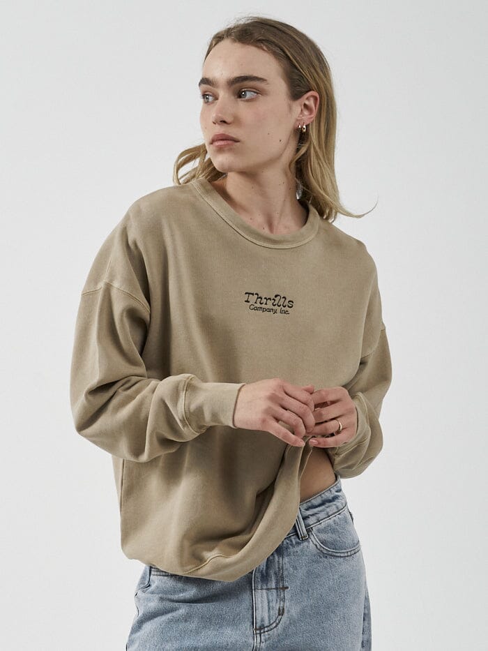 Thrills Intuition Slouch Crew Faded Khaki