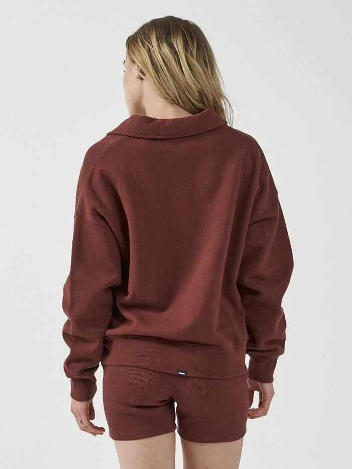 Thrills Density Slouch Fleece Polo Port