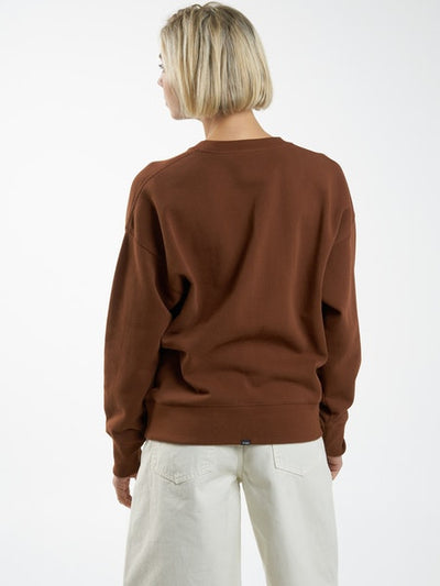 Thrills Minimal Thrills Slouch Crew - Chestnut