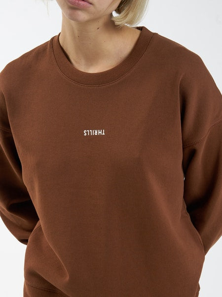 Thrills Minimal Thrills Slouch Crew - Chestnut