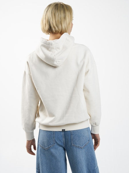 Thrills Dark Lily Fleece Hood - Heritage White
