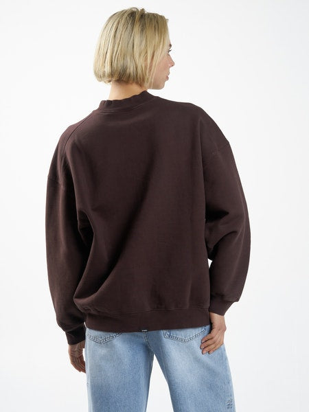 Thrills Natural Occurrences Oversized Crew - Chocolate Plum