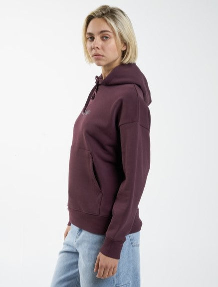 Thrills Easy Going Fleece Hood - Wine