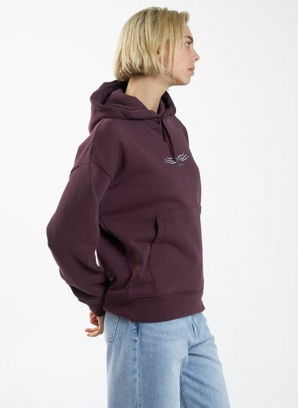Thrills Easy Going Fleece Hood - Wine