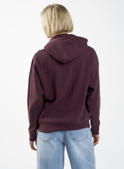 Thrills Easy Going Fleece Hood - Wine