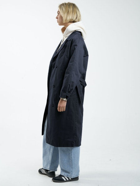 Thrills Adrianna Trench Coat - Midnight Blue