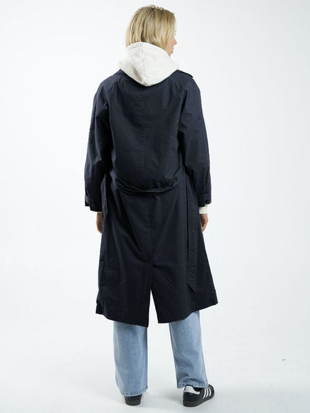 Thrills Adrianna Trench Coat - Midnight Blue