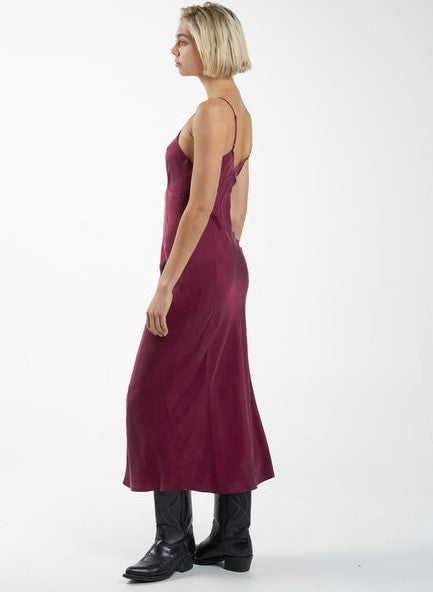 Thrills Chelsea Full Length Slip Dress - Wine