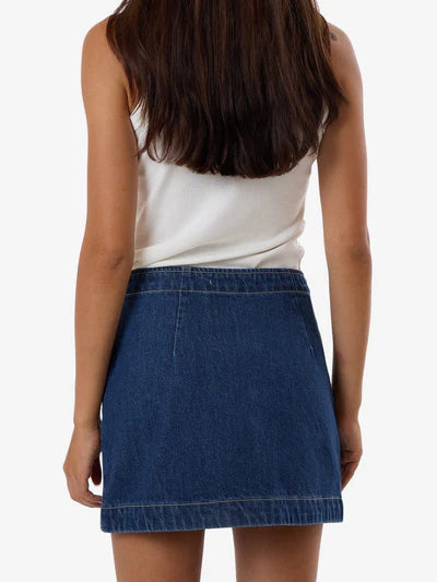 Thrills Marley Wrap Skirt - Union Blue