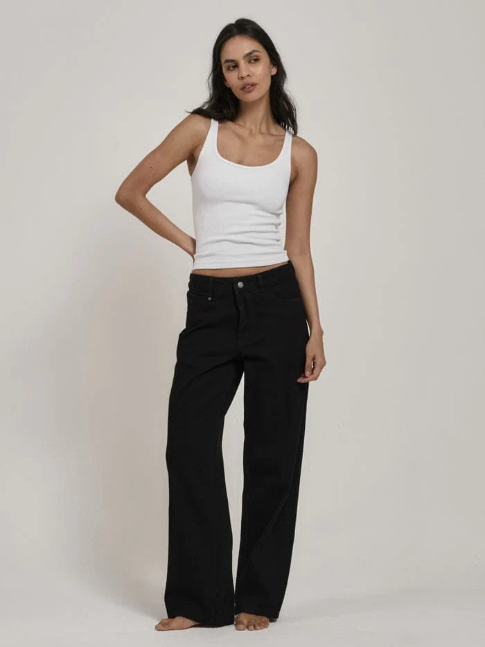 Thrills Billie Low Baggie Jean Black