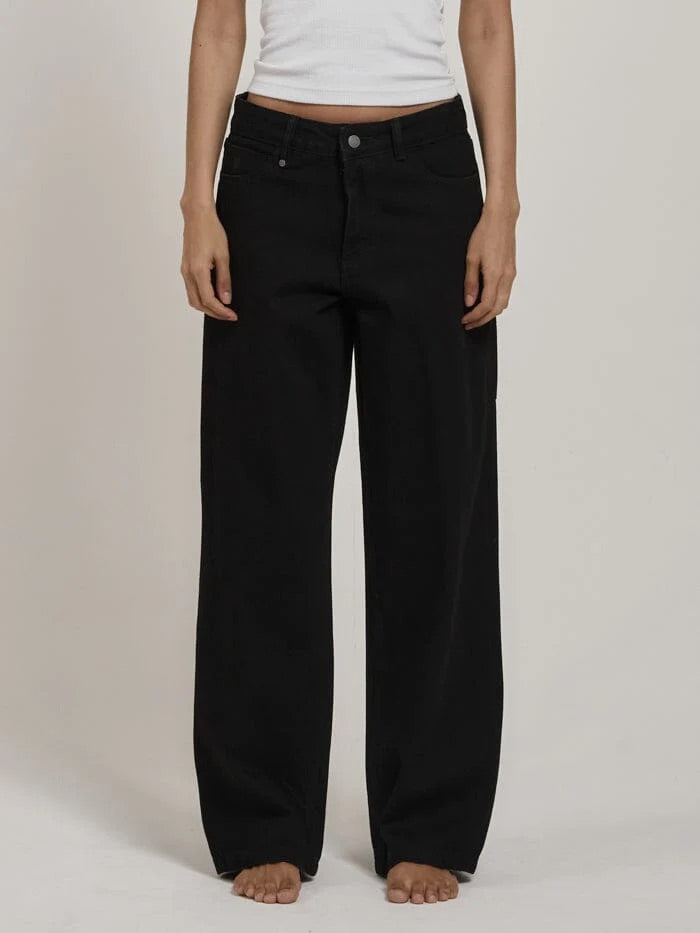Thrills Billie Low Baggie Jean Black