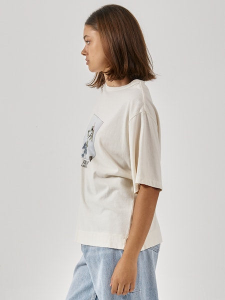 Thrills Come Enjoy Reality Box Tee - Heritage White