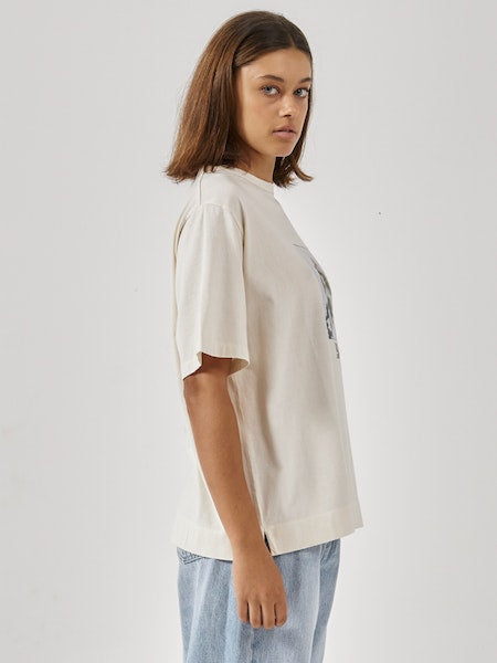 Thrills Come Enjoy Reality Box Tee - Heritage White