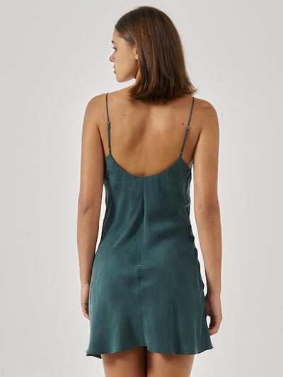 Thrills Fairmont Mini Slip Dress - Jasper Green