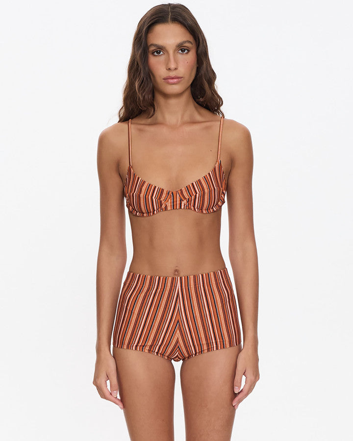 Thrills Aftersun Stripe Boy Leg Bikini Bottom