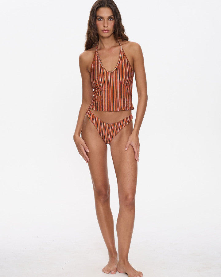 Thrills Aftersun Stripe Halter Tank