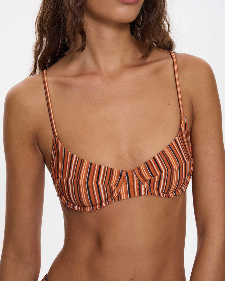 Thrills Aftersun Stripe Underwire Bikini Top