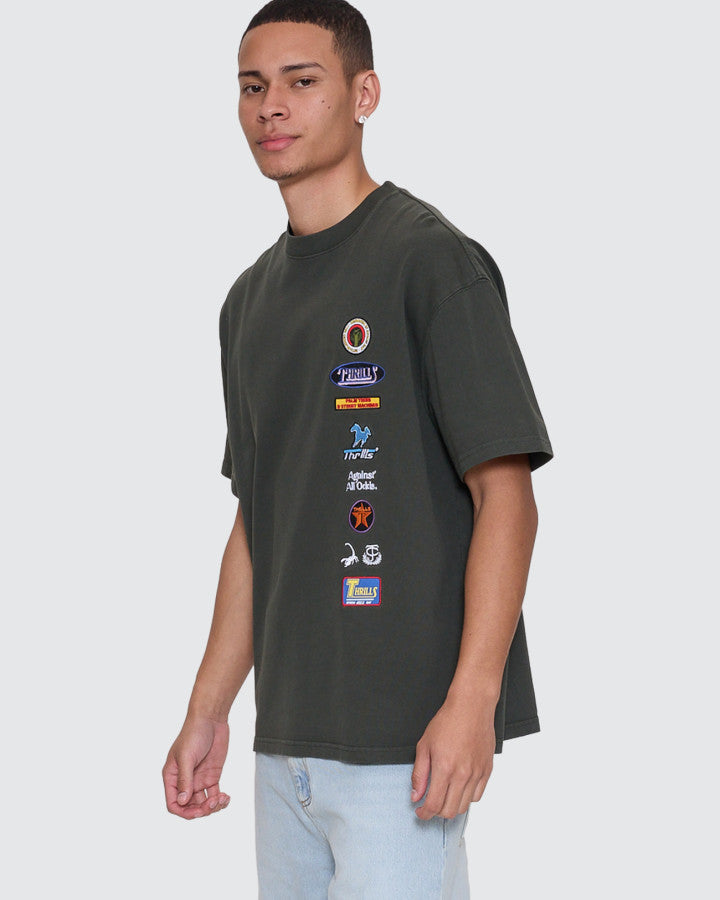 Thrills Against All Odds Box Fit Oversize Cropped Tee