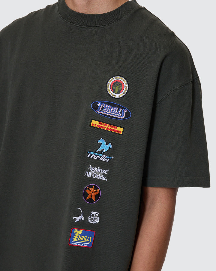 Thrills Against All Odds Box Fit Oversize Cropped Tee