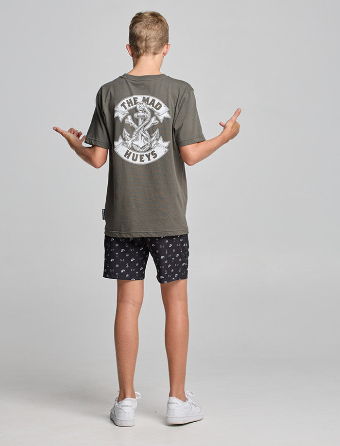 The Mad Hueys Anchor Bones | Youth Ss Tee - Charcoal