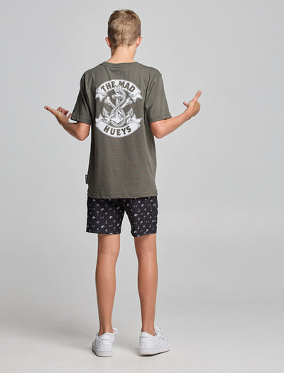 The Mad Hueys Anchor Bones | Youth Ss Tee - Charcoal