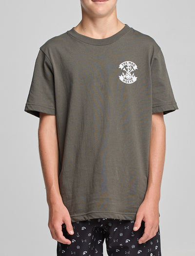 The Mad Hueys Anchor Bones | Youth Ss Tee - Charcoal