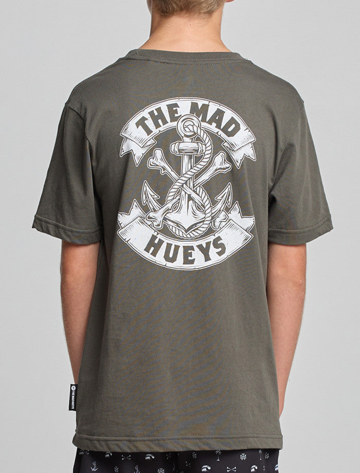 The Mad Hueys Anchor Bones | Youth Ss Tee - Charcoal