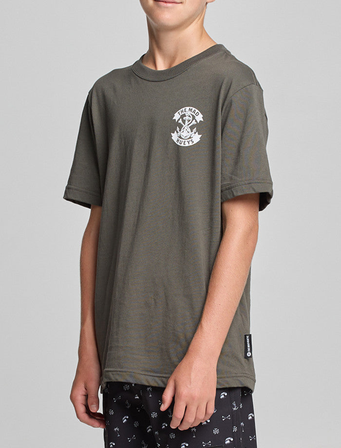 The Mad Hueys Anchor Bones | Youth Ss Tee - Charcoal