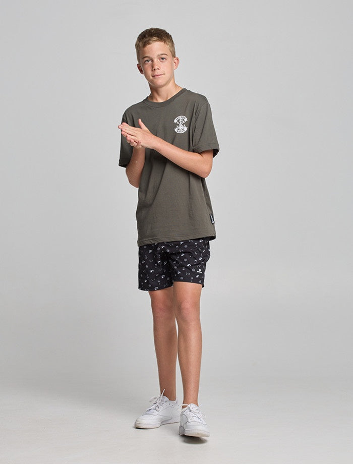 The Mad Hueys Anchor Bones | Youth Ss Tee - Charcoal