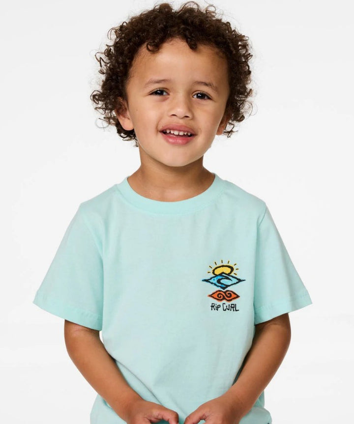 Rip Curl Icons Of Shred Tee Boys Light Aqua