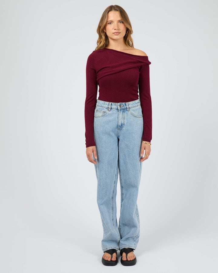 Silent Theory Ashton Knit Layered L/S Top