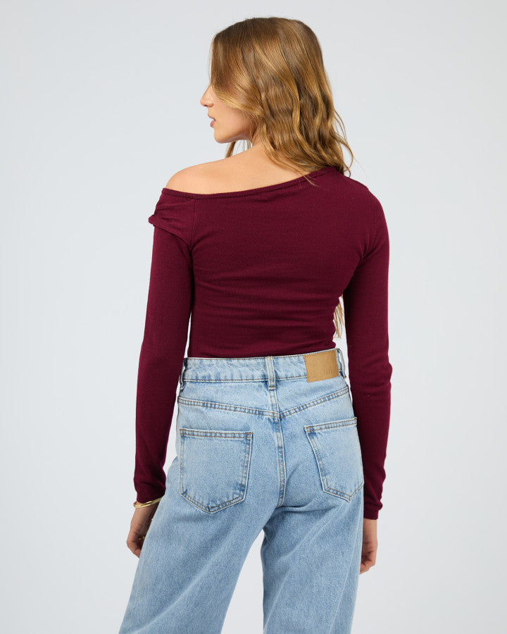 Silent Theory Ashton Knit Layered L/S Top