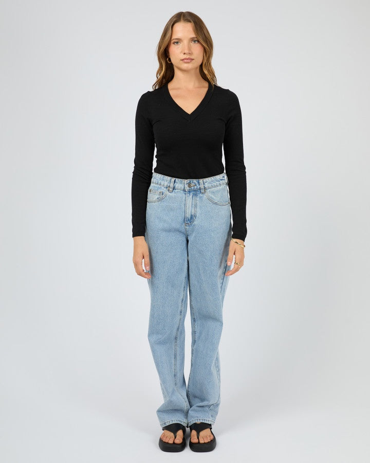 Silent Theory Ashton Knit Vee L/S Top