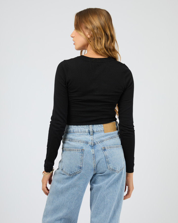Silent Theory Ashton Knit Vee L/S Top