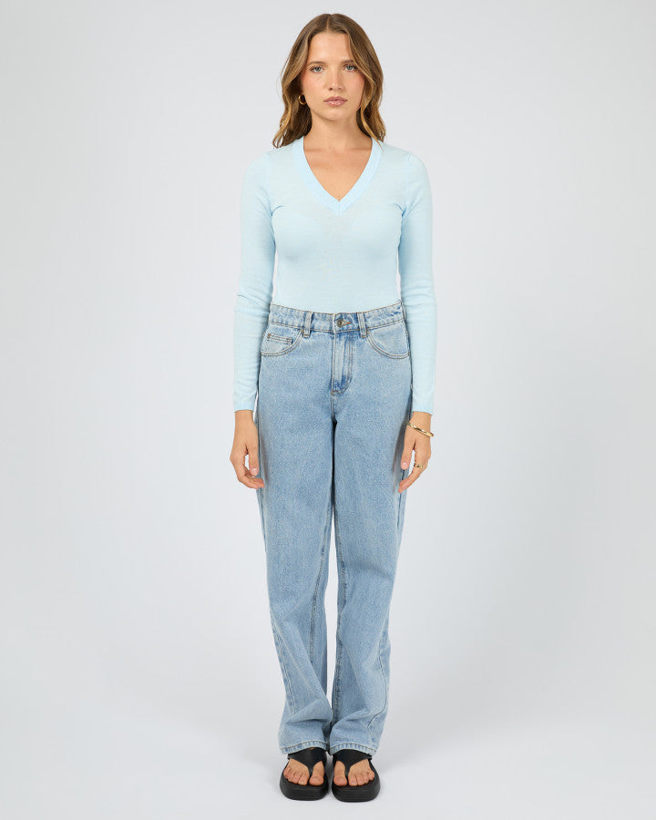 Silent Theory Ashton Knit Vee L/S Top
