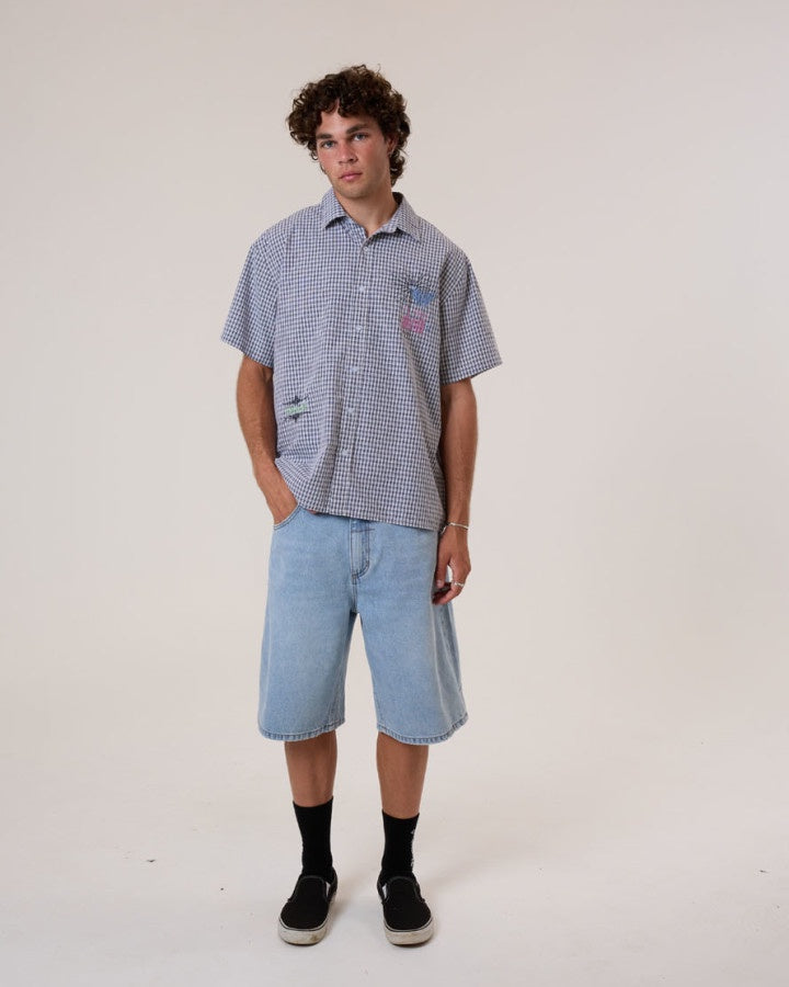 Thrills Big Slacker Denim Short - Dusk