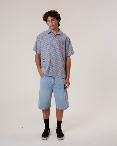 Thrills Big Slacker Denim Short - Dusk