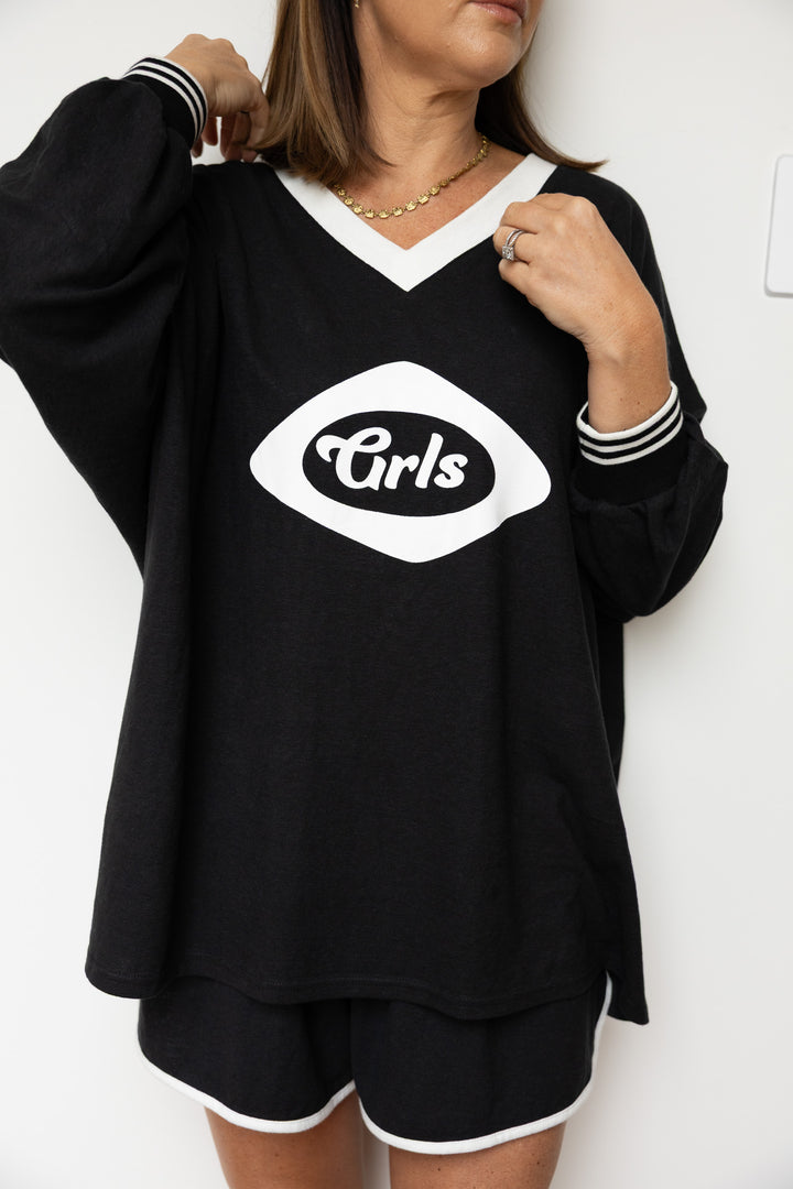 LUNA LANE GRLS LONG SLEEVE - BLACK