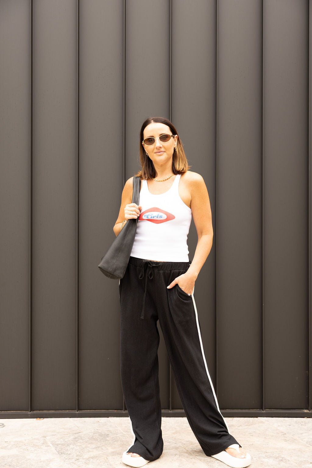 LUNA LANE GRLS TANK - WHITE