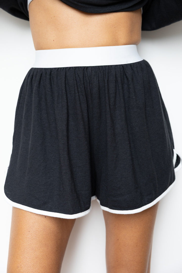 LUNA LANE GRLS RACER SHORTS - BLACK
