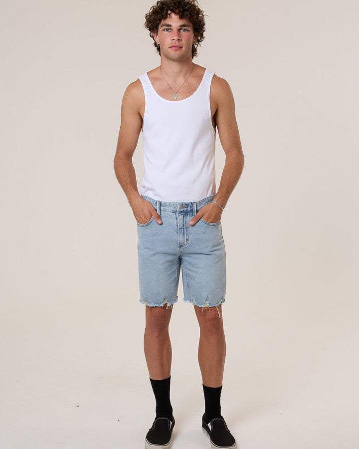 Thrills Bones Denim Short - Dusk