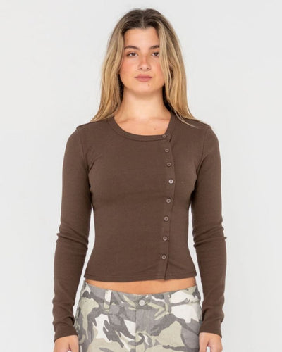 Rusty Button Up Java Long Sleeve