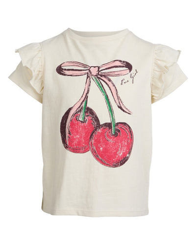 Eve Girl Chloe Cherry Frill Tee (Size 3-7)