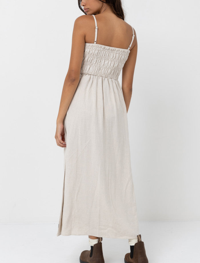 Rhythm Classic Shirred Midi Dress