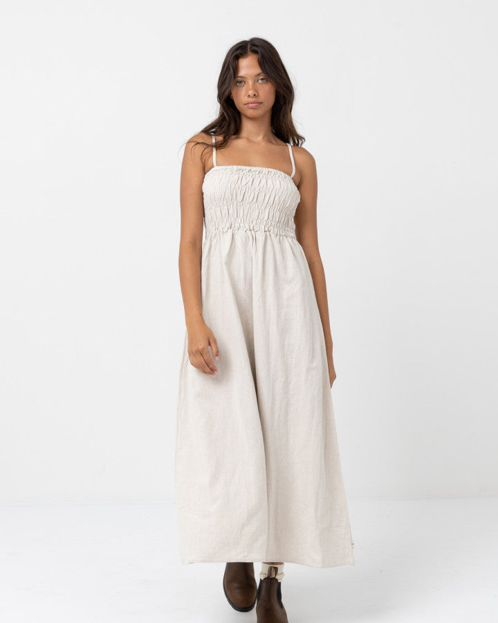 Rhythm Classic Shirred Midi Dress